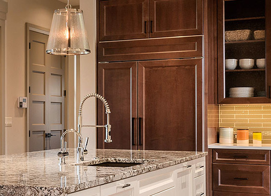 Interieur cuisine marbree